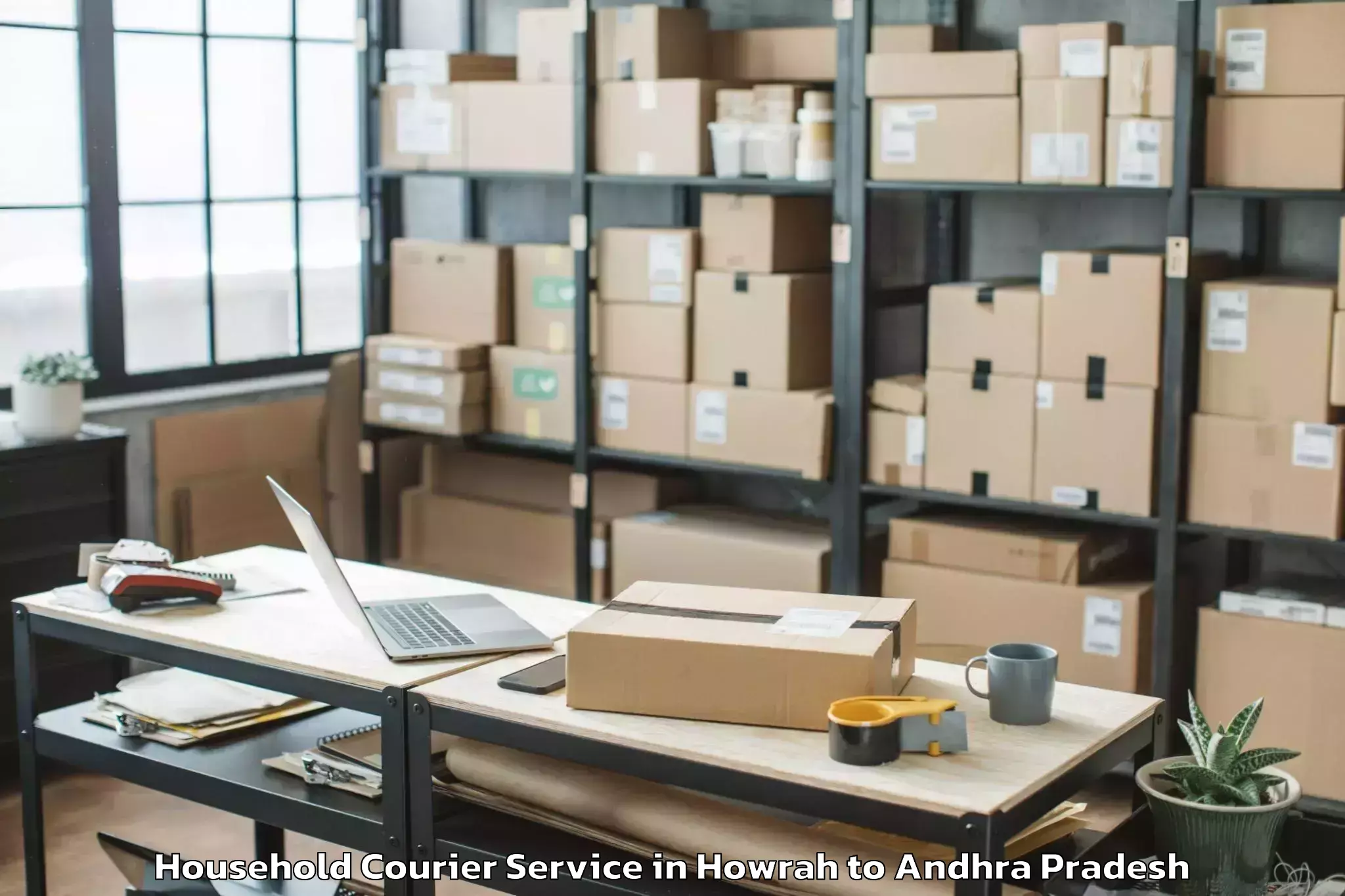 Reliable Howrah to Vemulapalli Household Courier